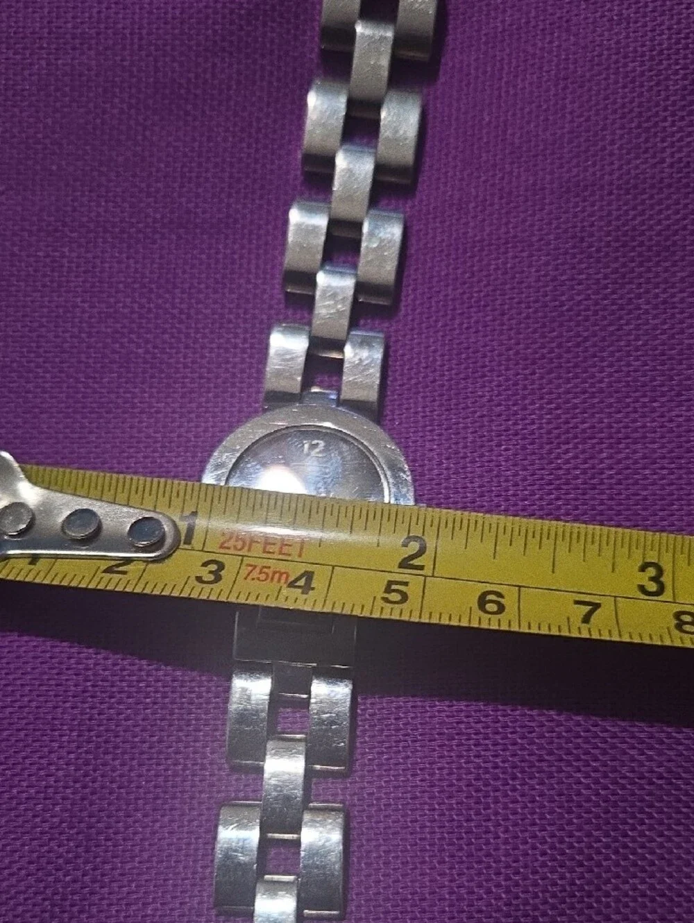 Coach Silver-Tone Bracelet Watch with Black Dial